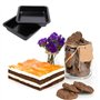 2 Pièces Plats à Gratin Carrés, Petit Plat à Four Carrés, Moule à Gâteau Carrée 22cm, Revêtement Antiadhésif Facile à Nettoyer, 