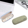zfdg 2 Pièces Étui à Lunettes, Étui à Lunettes Rigide, Étui à Lunettes en Lin, Métal Portable Pliable Étui à Lunettes de Protect