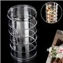 Boîte à Bijoux Rotatif, Petite Boîte à Bijoux Transparente Avec Couvercle, Boîte De Rangement Pour Bijoux, 5 Niveaux Boîte pour 