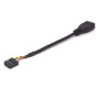 Tomost Lot de 2 câbles USB femelles pour carte mère 9 broches vers USB 2.0 type A femelle, USB femelle vers 10 broches USB Dupon