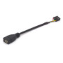 Tomost Lot de 2 câbles USB femelles pour carte mère 9 broches vers USB 2.0 type A femelle, USB femelle vers 10 broches USB Dupon