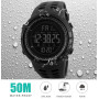 RSVOM Montre numérique de Sport pour Homme - 50M imperméables, Militaire Montres Bracelet pour Homme à Grand Visage Noir avec Al