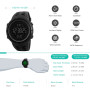 RSVOM Montre numérique de Sport pour Homme - 50M imperméables, Militaire Montres Bracelet pour Homme à Grand Visage Noir avec Al