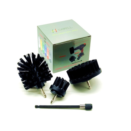 Brosse à récurer électrique Ultra Rigide avec rallonge de Brosse pour perceuse pour Nettoyage - Brosse pour perceuse - Ensemble
