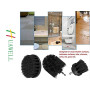 Brosse à récurer électrique Ultra Rigide avec rallonge de Brosse pour perceuse pour Nettoyage - Brosse pour perceuse - Ensemble 