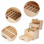 RoseFlower Boîte Huile Essentielle Aromathérapie Boîte de Stockage, 59 Trous imperméable Aromathérapie Boîte de Rangement en Boi