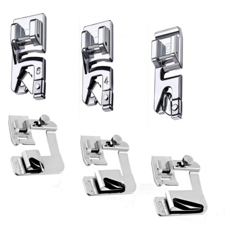 Lot de 6 Pieds à ourler pour Machine à Coudre Brother