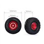 2 Po Pneu en Caoutchouc RC Roue de Jantes en Alliage Beadlock Haute Adhérence pour Traxxas Hsp Redcat Rc4wd Tamiy