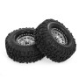Goolsky 2Pcs 2,2 Po Pneu en Caoutchouc RC Roue de Jantes en Alliage Beadlock Haute Adhérence pour Traxxas Hsp Redcat Rc4wd Tamiy