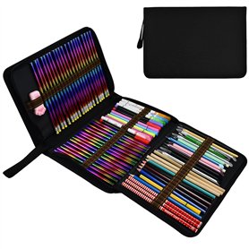 YBCCBY 72 Trous Trousse à Crayons de Couleur Trousse Crayon Grande Capacité Trousse à Crayon Portable Etui à Crayons Sac de Cray