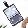 2 pièces Porte Carte en Cuir PU Souple Portefeuilles à Poche Mince Porte-C