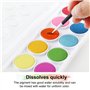 Ensemble de peinture aquarelle - Peinture à l'eau pour enfants, 12 couleurs avec un pinceau. Idéal pour les projets créatifs pou