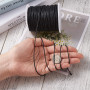 PandaHall 100 Verges/Rouleau 1.5mm tressé Coton ciré Cordon chaîne Bijoux à bricoler soi-même Artisanat macramé Faisant des Perl