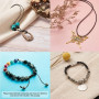PandaHall 100 Verges/Rouleau 1.5mm tressé Coton ciré Cordon chaîne Bijoux à bricoler soi-même Artisanat macramé Faisant des Perl