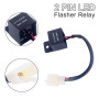 Keenso 2 Broches Relais de Clignotant Electronique à LED Automatique Universel 12V Flasher Relais Moto Clignotant IndicateuR