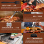 Sumeber Accessoires de barbecue en acier inoxydable avec spatule pour barbecue, presse à hamburger Smash en fonte, accessoires d