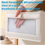 Moguxb Boite Rangement Armoire 2 Pièces Caisses de Rangement en Tissu Beige Organiseurs de Tiroir Boîte de Rangement Pliable pou