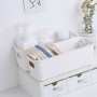 Moguxb Petites Boîtes de Rangement en Plastique 12 Pièces Blanc Panier de Rangement en Plastique avec Poignées Boîtes de Rangeme
