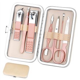 Set de manicure Femmes Coupe ongles Ensemble Kit d'ongles voyage Kits de pédicure de manicure Kit professionnel Cadeau de soins