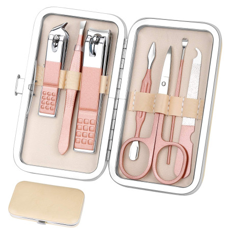 Set de manicure Femmes Coupe ongles Ensemble Kit d'ongles voyage Kits de pédicure de manicure Kit professionnel Cadeau de soins