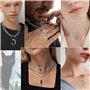 Collier Femme Urne Funéraire Cendre Crémation Pendentif Coeur Souvenir Animaux Chien Chat Chaine Acier Inoxydable Prénom Personn