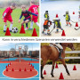 Kolamom Entraînement Cônes de marquage Football Unisex-Youth, Rouge, Eine Größe