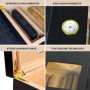 Cave à cigares Slege - En bois de cèdre espagnol - Avec humidificateur - Hygromètre - Séparateur - Couche unique - Cadeau pour h