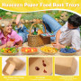 Huucozn 50 Pièces Barquettes en Carton Kraft Plateaux Alimentaires Jetables en Carton Kraft Barquette Frite Bols à Frites en Car