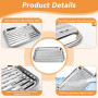 Huucozn 2 Pcs Grilles de Barbecue Acier Inoxydable avec 1 Pince Cuisine INOX, Paniers a Grillades BBQ Grille Panier Poêles à Gri