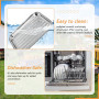 Huucozn 2 Pcs Grilles de Barbecue Acier Inoxydable avec 1 Pince Cuisine INOX, Paniers a Grillades BBQ Grille Panier Poêles à Gri