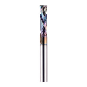 SpeTool Fraise à rainurer spirale 6 mm tige compression 22 mm longueur de coupe Up&Down VHM Fraise à rainurer avec revêtement TA