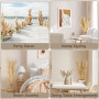 Lot de 10 Pampa XXL – Grandes Pampas séchées Decoration en Fleurs séchées pour Style bohème, idéal pour Salon, Chambre, Salle à 