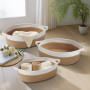Lot de 5 Panier Rangement en Corde de Coton, Paniers et Boîtes de Rangement avec Anse, Corbeille décorative tressée pour placard