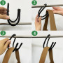 Lot de 4 grands cintres pour sac à main pour placard, sac à main, organiseur de sac à main pour accrocher des sacs lourds, sacs 