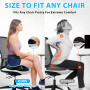 Feelhap Coussin Coccyx, Coussin Chaise Bureau, Coussin de Siège en Mousse à Mémoire, Coussin Ergonomique Assise pour Soulager la