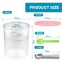 Aischens Conteneur de Glace 24 OZ Compatible avec Ninja CREAMi Deluxe NC500 NC501EU Sorbetière, 4 Pots avec Couvercles et Cuillè