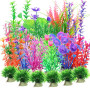 Kingrun 30 Pièces Plantes en Plastique d'aquarium