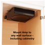 Sanus Support Mural pour amplificateur Sonos – Design Fin Noir avec loquet verrouillable pour Plus de sécurité – Support Discret