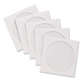 Compucessory Lot de 100 pochettes-enveloppes en papier pour CD avec fenêtre transparente