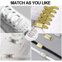 HORREX 20 Pièces AF1 Metall Lace Tag,Bling Bijoux de Chaussures,Boucles de Lacet de Chaussure en Métal,Boucles à Lacets Élastiqu
