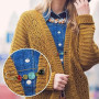 GIUSOBG Lot de 4 Pièces pour Femmes, Épingles de Sûreté avec Perles, Épingles Personnalisées, Broche de Sûreté avec Col Décorati