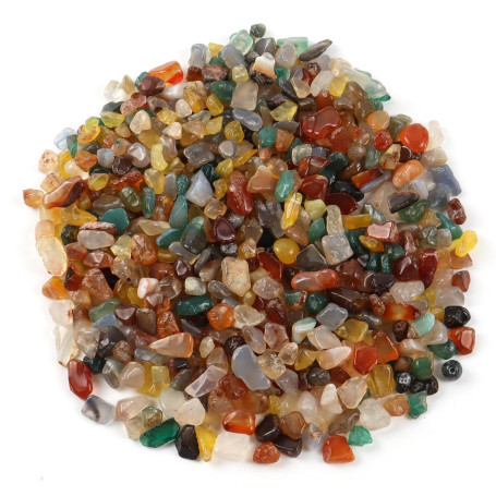 GIUSOBG Cailloux Aquarium 4-6mm Galets Decoratif Jardin Irrégulière Gemmes Perles Coloré Bille en Verre Roche de Rivière Gravier
