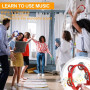 GIUSOBG Tambourin en Forme de Croissant 4 Pièces Manivelle Tambourin de Lune Tambourin à Main Convient Tambourin Demi-lune Convi