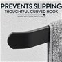 GIUSOBG Porte Serviettes Mural en INOX 29cm Porte Serviette Salle de Bain Noir Porte Servie tte Salle de Bain PorteTorchon Autoc