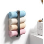 GIUSOBG Porte Serviettes Mural en INOX 29cm Porte Serviette Salle de Bain Noir Porte Servie tte Salle de Bain PorteTorchon Autoc