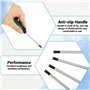 GIUSOBG 4pcs Magnétique Jeu de Tournevis Tournevis en Forme U 1.7/2.0/2.3/2.6, Antidérapant Kit de Tournevis de Précision Outil 