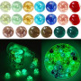 Wekuw 20 Pièces Billes en Verre Phosphorescentes 16mm Billes Enfant Rare Billes Oeil de Dragon Phosphorescentes Billes en Verre