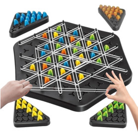 Triggle Jeu élastique Jeu de Societe Famille Jeus Francais Jeus de l'élastique de Triangle en ChaîNe éChecs Triangulaires en Cha