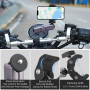 BRDRC Support de poignée de moto en aluminium pour appareil photo Insta360 X4 X3 Ace Pro Go 3S, pour DJI Osmo Pocket 3 2 Mobile 