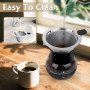 Tasse Verseuse Cafetière, 200ml Verser Over cafetière, Cafetière Manuelle avec Filtre, Filtre à Café Tasse Verseuse cafetière Go